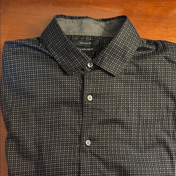 Tahari Men's Black and White Dotted Shirt L long sleeve - Picture 1 of 3